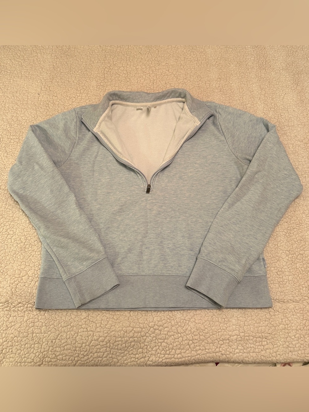 Travis Mathew Cozy Light Blue Half-Zip Pullover